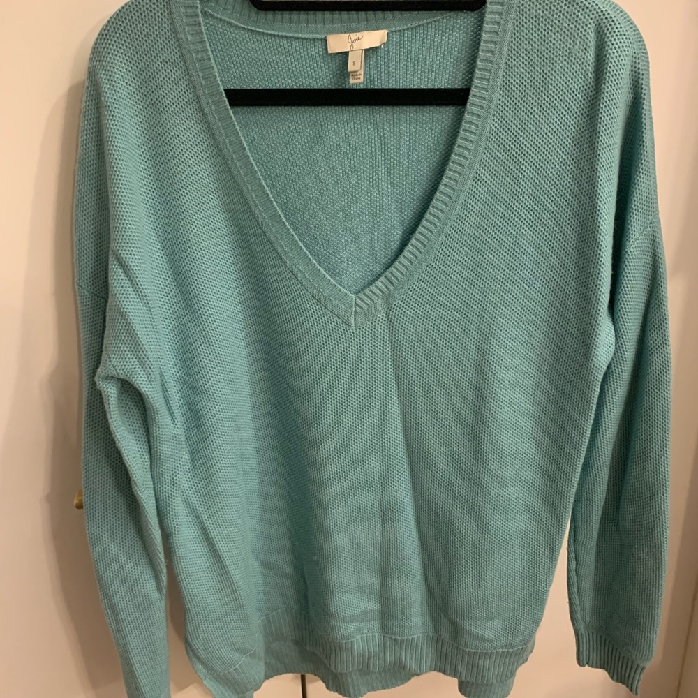 Joie Teal V-neck Sweater size Small